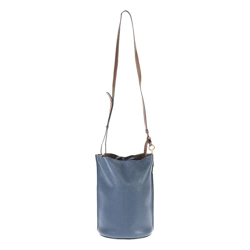 Loewe - Gate Bucket Leather Shoulder Bag - Navy - Women