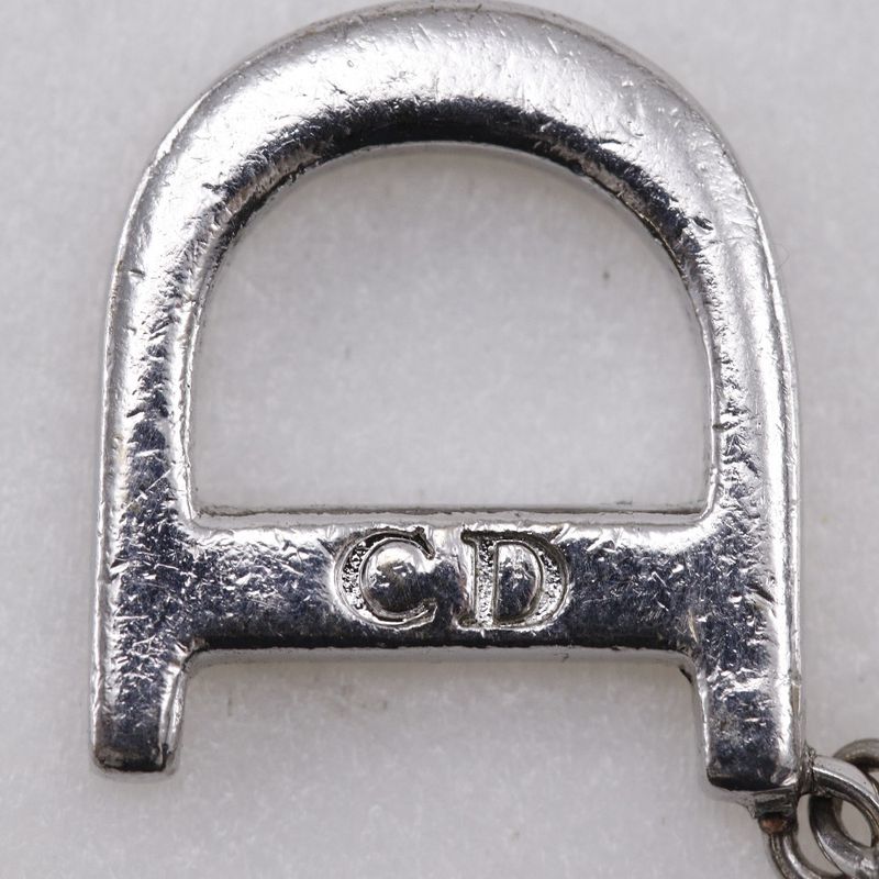 [dior] Christian Dior CD Logo Metal Silver Ladies 5.5g Earrings