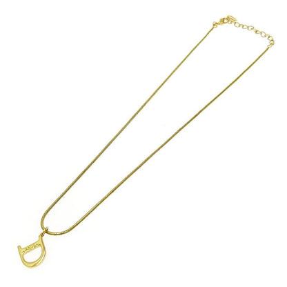 Christian Dior GP D Logo Necklace Women's Gold 408102 Necklace
