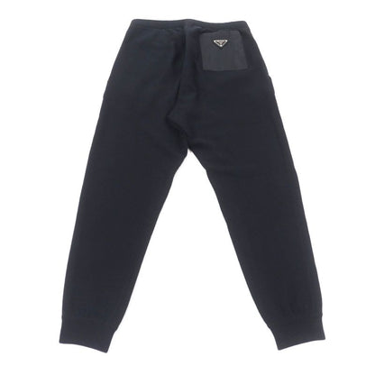 Prada Ump62 Cashmere Blend Re-nylon Triangle Logo Knit Pants Bottoms Black 44