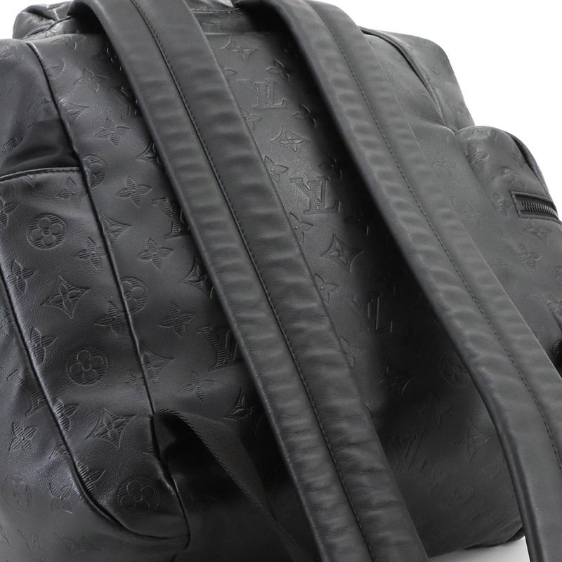 Louis Vuitton Monogram Shadow Discabas Lee Backpack Leather Black M43680 RFID
