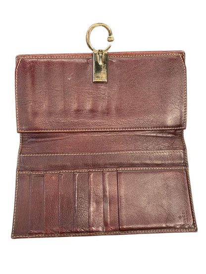 2540 Gucci Long Wallet W Hook Wallet G Mark GG Canvas Preowned 190389-4276