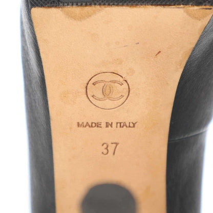 Chanel Leather Boots G28123y05726 Black 37