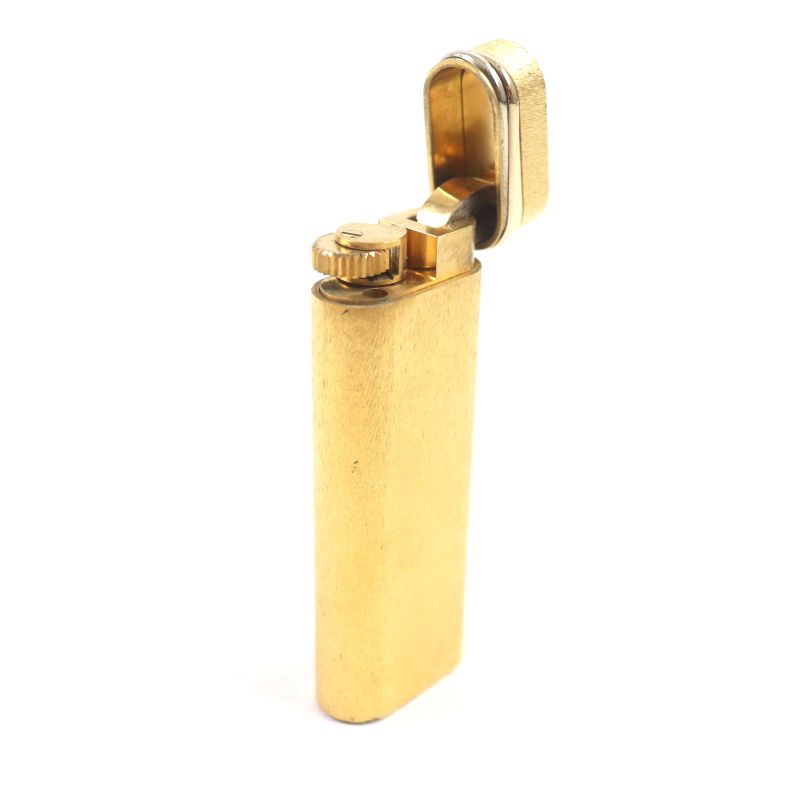 Cartier Trinity Oval All-over Roller Gas Lighter Gold With Case Swiss Made