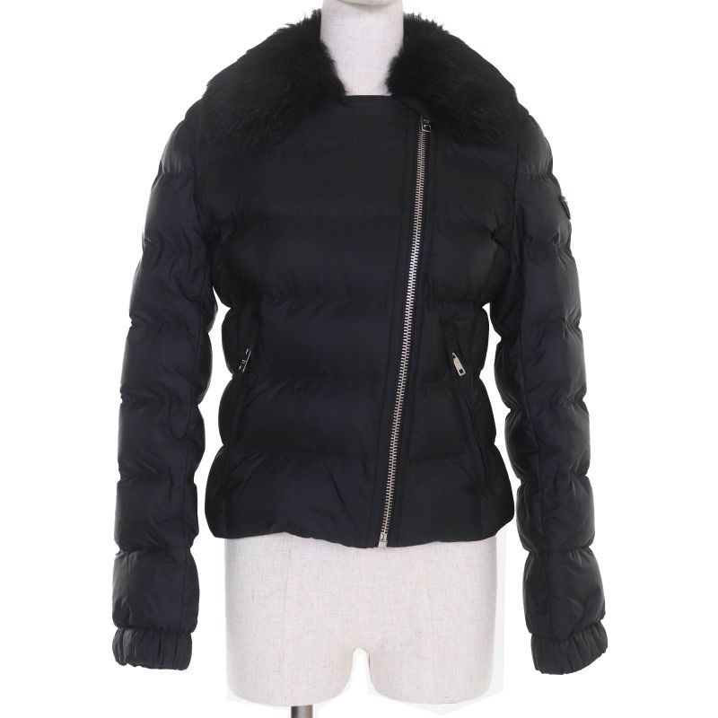 Prada 2020 29y510 With Triangle Logo Plate And Collar Lamb Fur Short Length