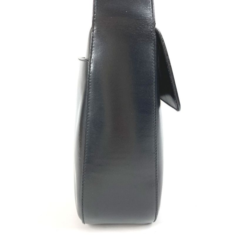 Prada Shoulder Bag Logo B7470 Leather Black