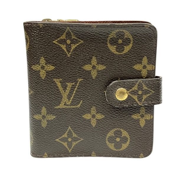 Louis Vuitton Monogram Compact Zip M61667 Bifold Wallet Unisex