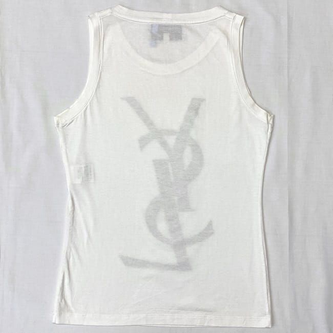 Yves Saint Laurent Tank Top White Black XS Cleaned