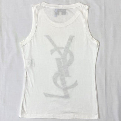 Yves Saint Laurent Tank Top White Black XS Cleaned