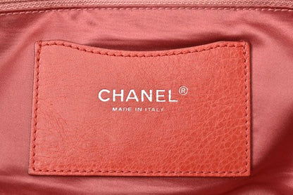 Chanel Shoulder Bag Tote Bag Chanel Quilted Leather Dark Pink Silver