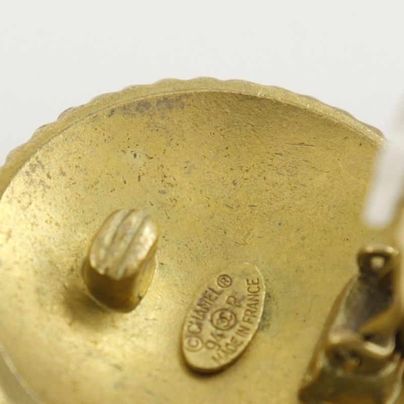 Chanel COCO Logo Vintage Gold Plated 94P Ladies 28.0g Earring