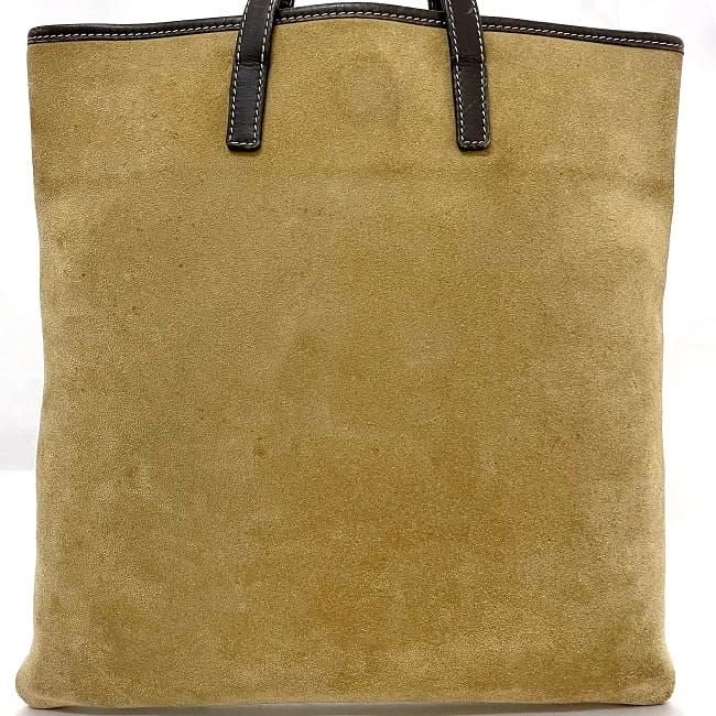 Loewe Tote Bag Beige Brown Anagram Excellent Condition Suede Leather