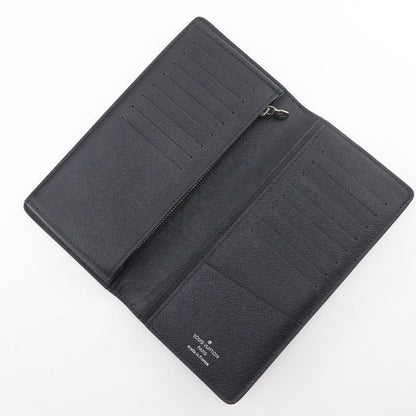 Louis Vuitton Portefeuille Brazza M30501 Taiga Noir Black Ta0138 Men's Long