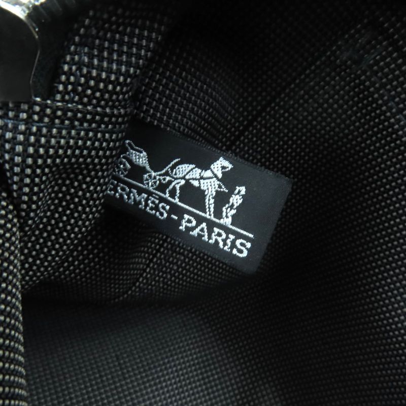 Hermes Yale Line MM Silver Hardware Serie Button Canvas Tote Bag Gray Made In