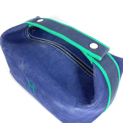 Hermes Handbag Brid A Black GM Brid A Black GM Cotton Blue