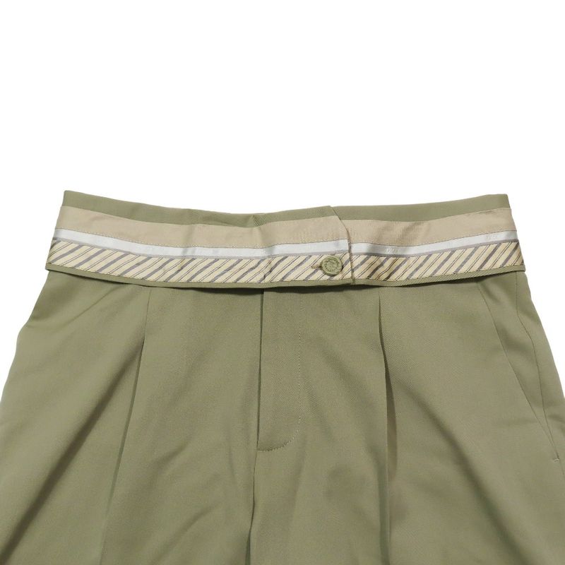 Unused 23SS DIOR Bermuda Shorts Tuck Slacks Half Pants Inside Out Waist Wool 48