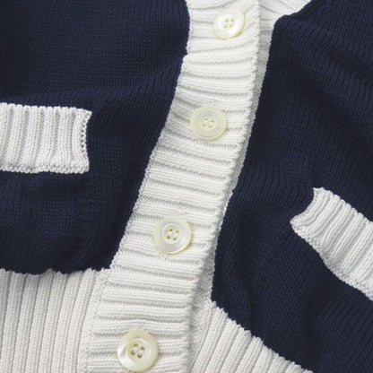 Prada Cropped Cotton Cardigan P25i04 Size 36 Cotton Navy Short Sleeves Knit