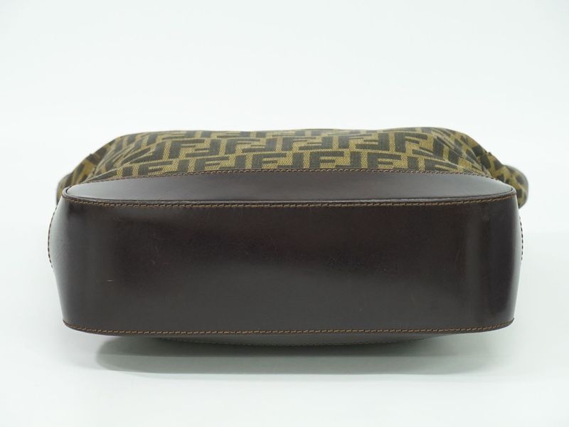 Authentic Fendi Zucca Tote Handbag Canvas Brown 16328 Zucca Bag Pre-owned