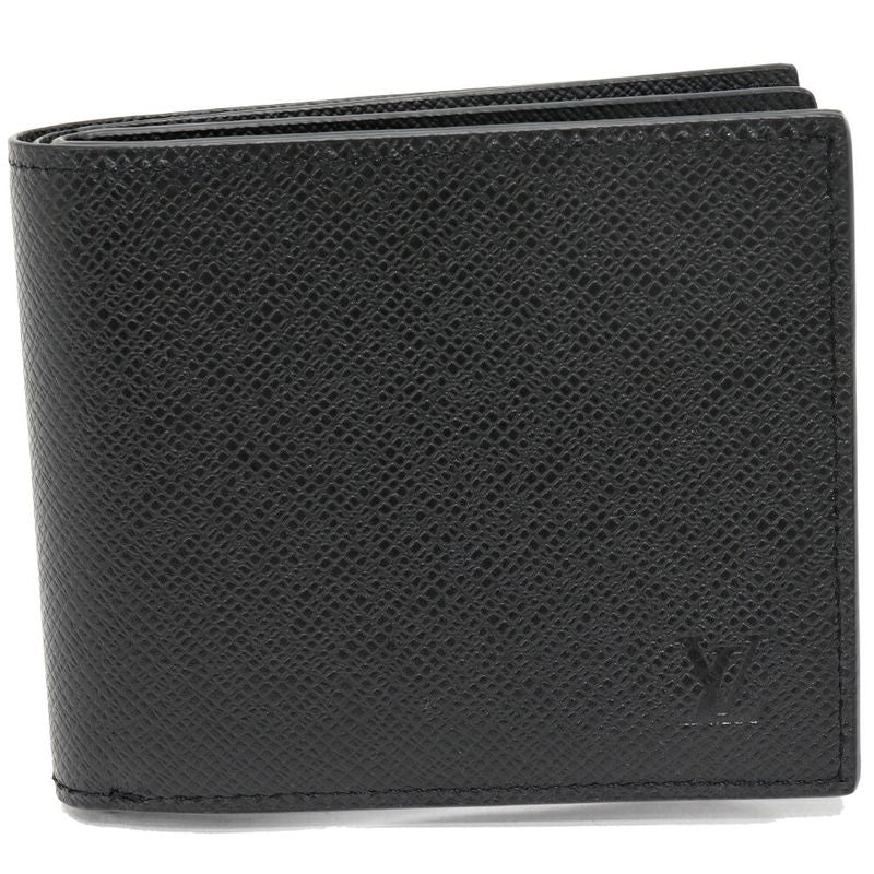 Louis Vuitton Taiga Noir Black Portefeuille Amerigo NM M62045 Folding Wallet