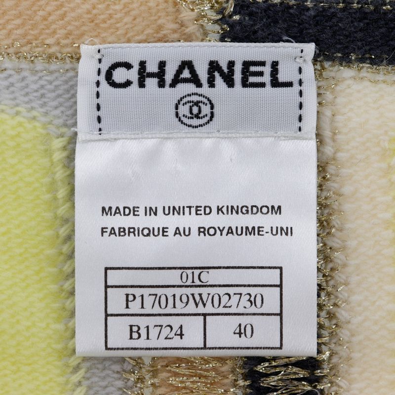 Chanel Sleeveless 01C P17019w02730 Cashmere X Rayon X Polyester Yellow Ladies