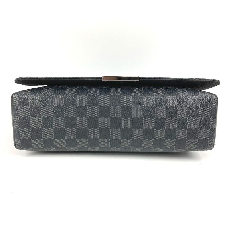 Louis Vuitton Shoulder Bag District MM NV2 N40350 Damier Graphite Canvas Black