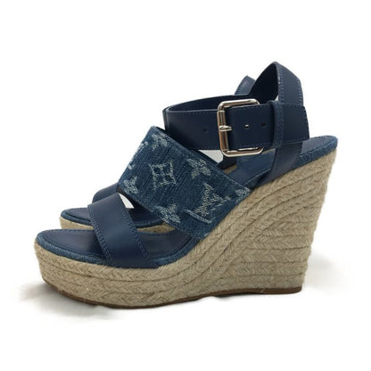 Louis Vuitton Women's Sandals Wedge Sole Starboard Line 1a7ra8 Sky Blue
