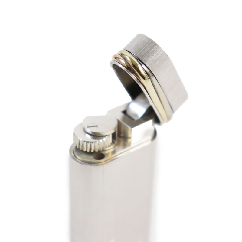 Cartier Trinity Hairline Oval Roller Smoking Tool Gas Lighter