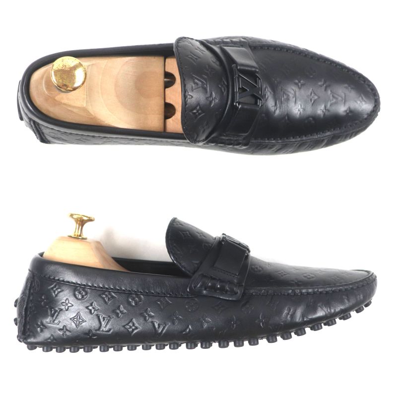  Louis Vuitton 2023 Hockenheim Line Leather Monogram Loafer With LV Logo