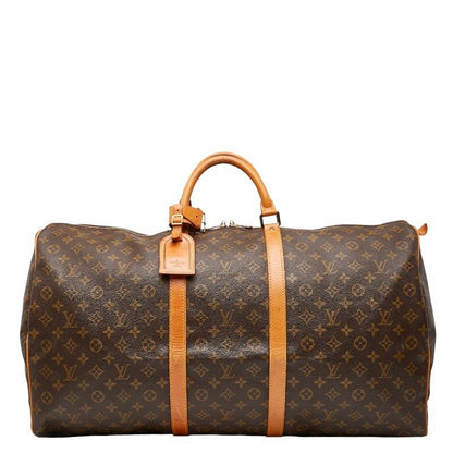 Louis Vuitton Monogram Keepall 60 Boston Bag Travel Bag M41422 Brown PVC