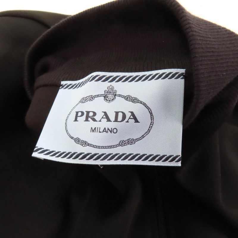 Prada 2023 P3k43 Jersey Dress With Triangle Charm Black 36 Made In Italy