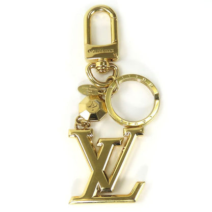 Louis Vuitton Key Holder LV Faceted M65216 Metal Gold Bag Charm Accessories