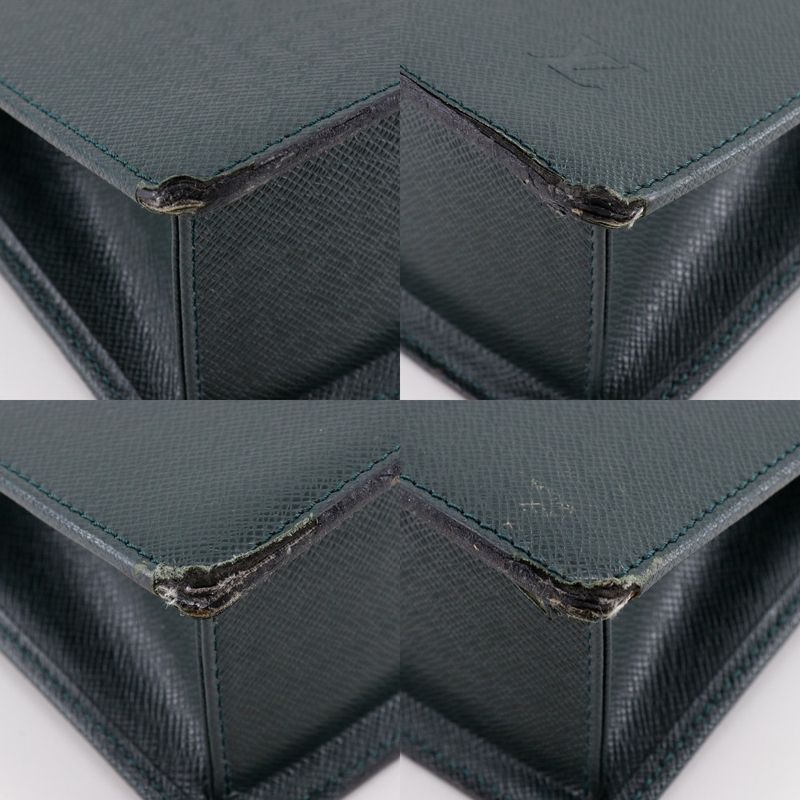 Louis Vuitton Porte Documents Rosin M30054 Taiga Epi Cair Green Men's Business