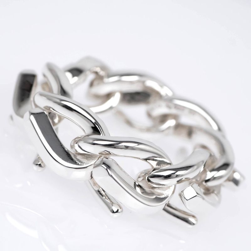 Tiffany & Co Forge Link Ring #50 Ag925 Silver SV Ring Jewelry Accessorie