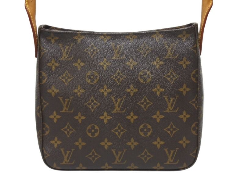 Louis Vuitton Looping MM Bag Monogram Leather Brown Gold — view 3