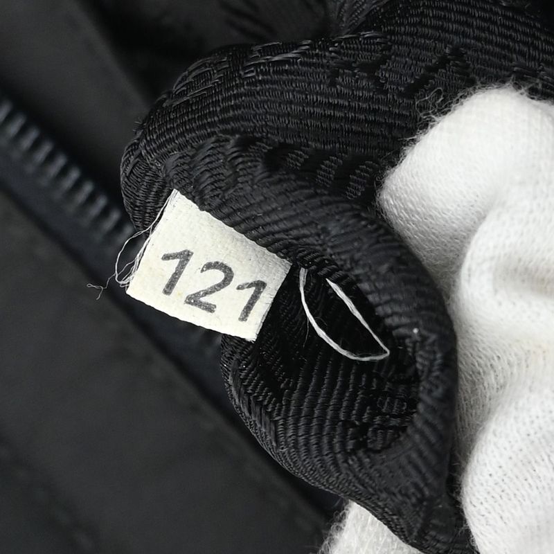 Prada Handbag Black Nylon Leather 80ka730