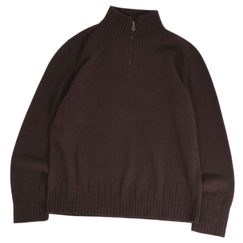 Hermes Knit Sweater Half Zip Pullover Cashmere