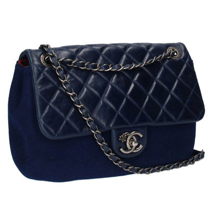 Chanel Matelasse Lambskin Wool Chain Shoulder Bag Women