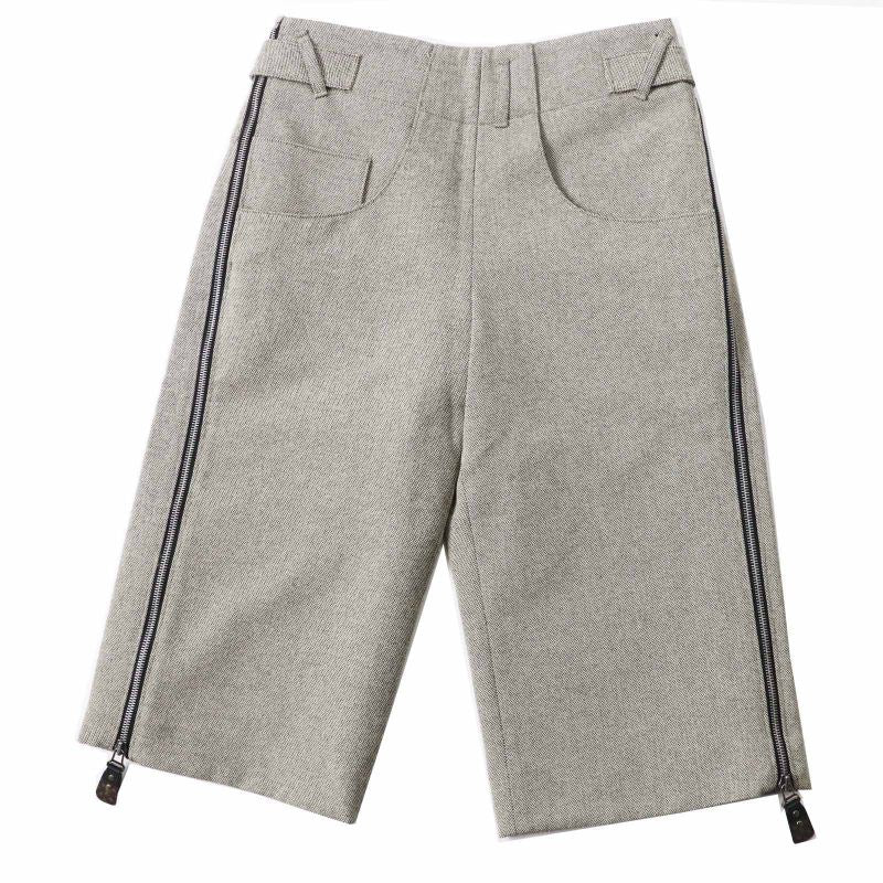 Louis Vuitton 23AW Cashmere Blend 7 1/2 Length Pants With Side Zip Beige 32