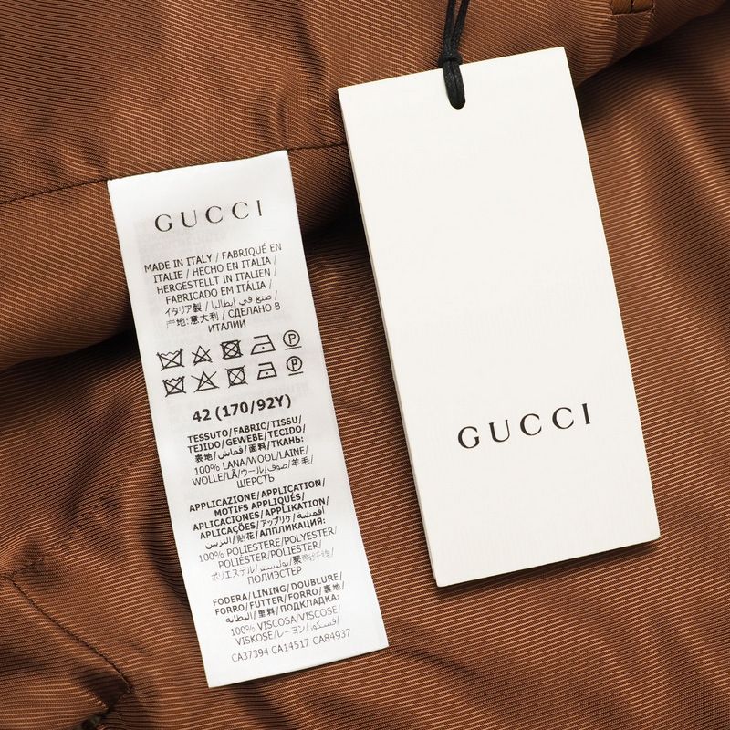 Gucci Tailored Jacket Size 42 (170 92Y) Cropped Cleeve Check