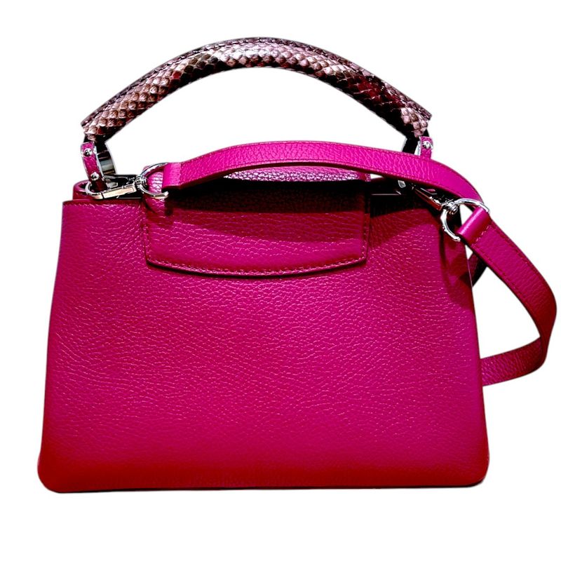 Louis Vuitton ⑤ Tr0116 Python Handle Capucines BB 2WAY Handbag Ladies Pink