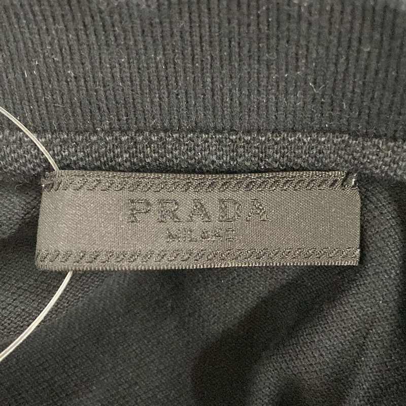 Prada Short Sleeve Polo Shirt Size L Men's - Black X Red X White