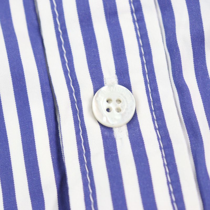 Balenciaga 21SS 642339 100% Cotton Oversized Padded Flannel Striped Long Sleeve