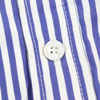 Balenciaga 21SS 642339 100% Cotton Oversized Padded Flannel Striped Long Sleeve