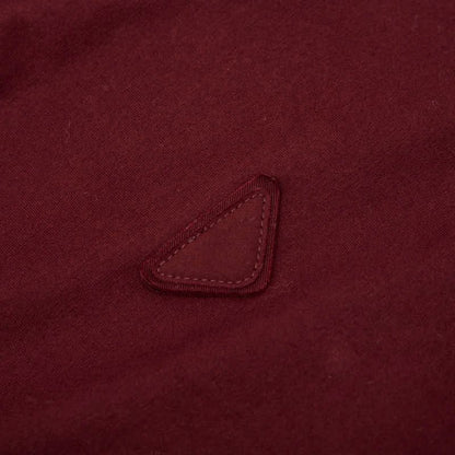 Prada 25SS Triangle Logo Short Sleeve T-shirt Size: S Ujn912 Bordeaux Wine Red