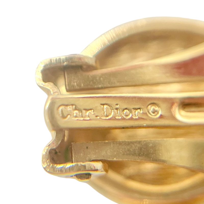 Christian DIOR Earring Vintage Rhinestone Green