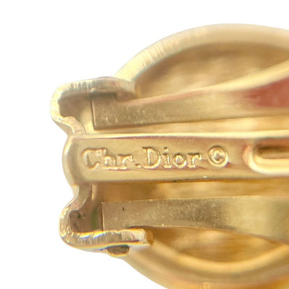 Christian DIOR Earring Vintage Rhinestone Green