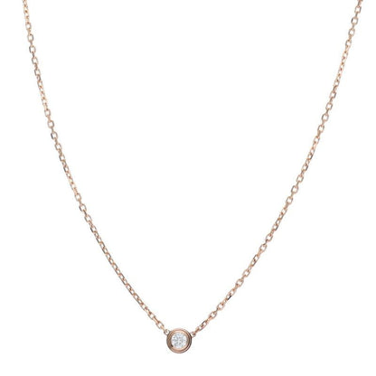 Cartier D'amour XS 18K Pink Gold Diamond Necklace Ladies