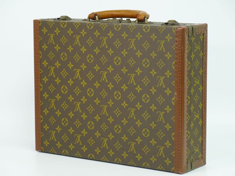 Authentic Louis Vuitton LV Cotteville 45 Monogram Trunk Travel Bag Handbag
