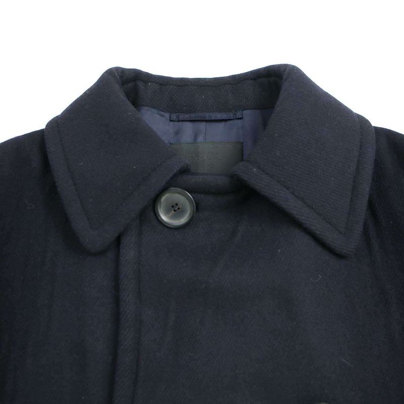 Prada 20aw Cashmere Long Coat Sgb619 1uwx Navy 48