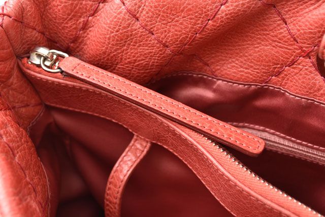 Chanel Shoulder Bag Tote Bag Chanel Quilted Leather Dark Pink Silver